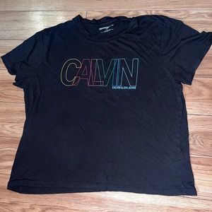CALVIN KLEIN colourful logo t-shirt